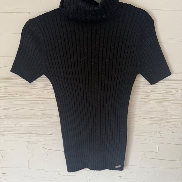 Guess Ribbed Turtleneck Sweater Black Size Small | Perfect Condition | Classic - Picture 4 of 8